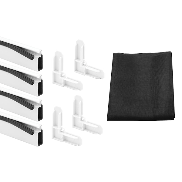 Screen Frame Kit, 7/16 in. x 3/4 in. x 36 in. x 36 in., Aluminum, White 1 Kit